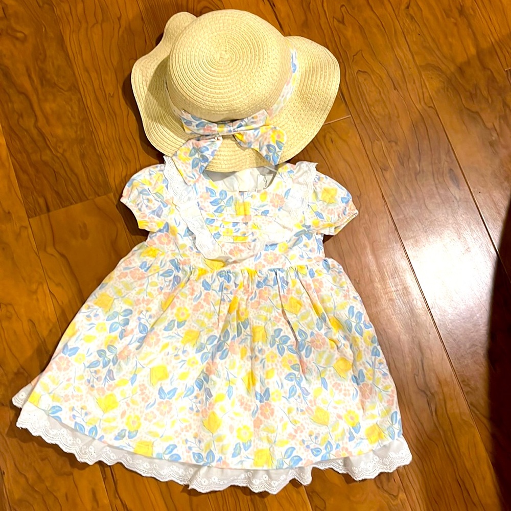 toddler dress & hat